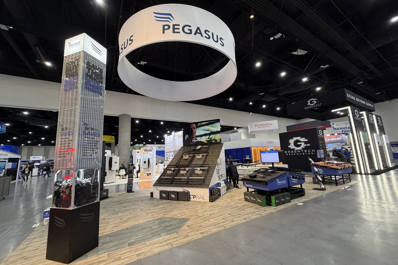 Pegasun exhibition stand built by UniXpo